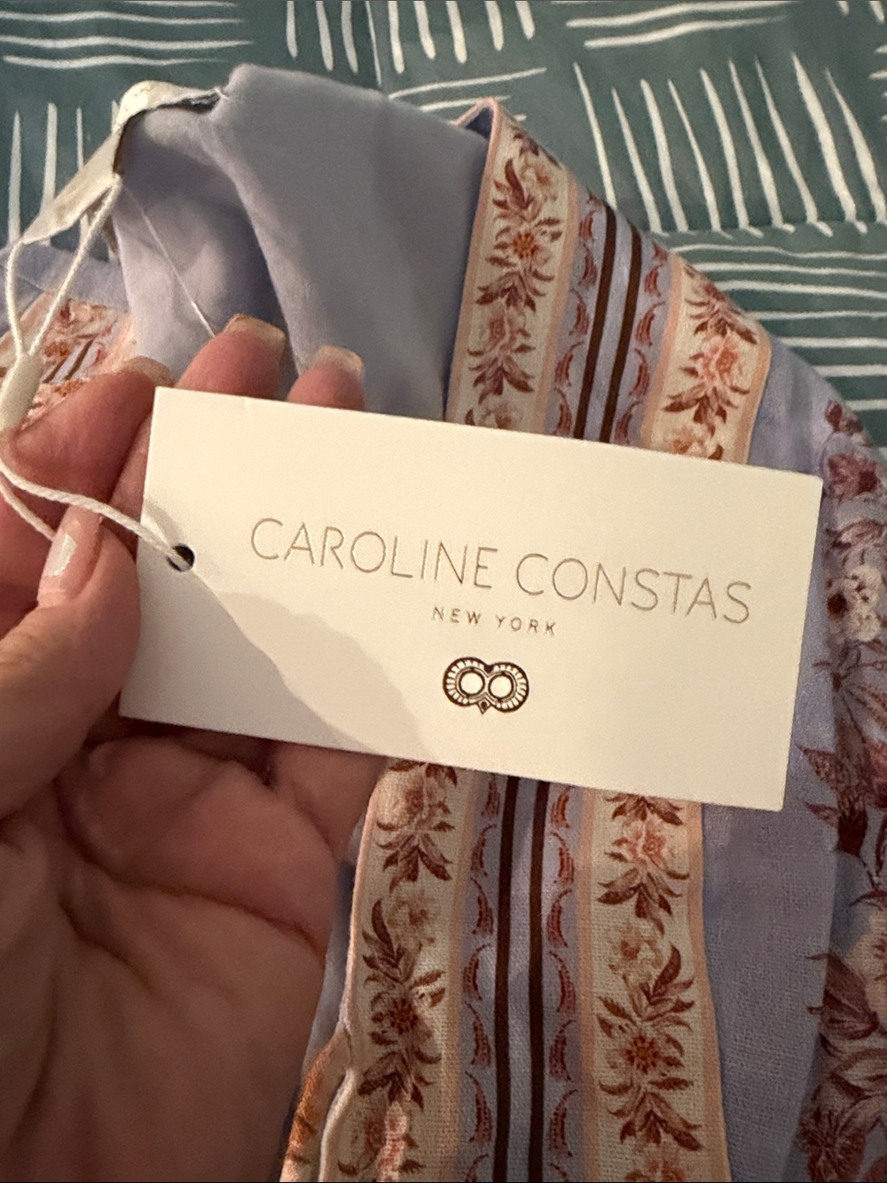 Caroline Constas Lilac Floral Tie-Front Maxi Dress - Picture 2 of 9